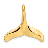 14K 3-D Polished/Textured Whale Tail Charm-K7728