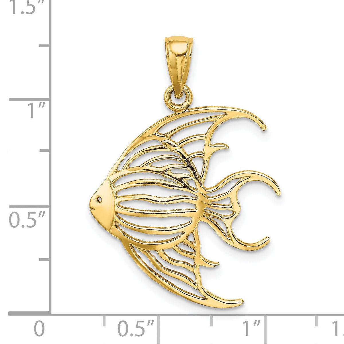 14K Cut-Out Angelfish Charm-K7735