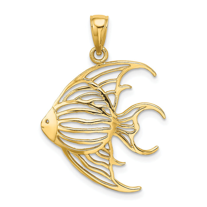 14K Cut-Out Angelfish Charm-K7735