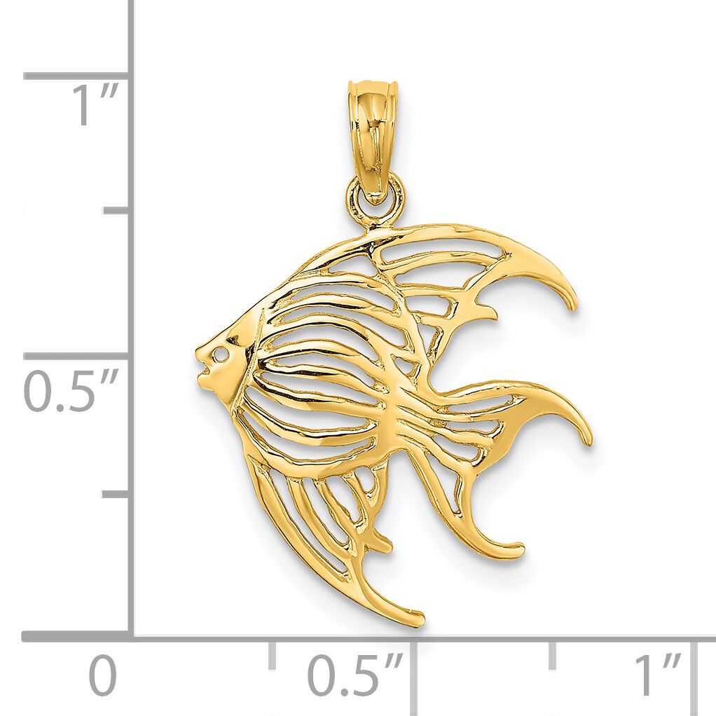 14K Cut-Out Angelfish Charm-K7736