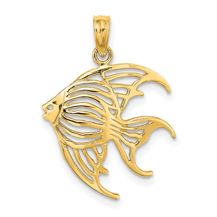 14K Cut-Out Angelfish Charm-K7736