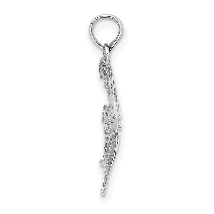 14K White Gold Cut-Out Angelfish Charm-K7736W
