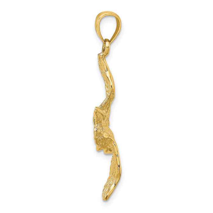 14K 3-D Pelican Flying Charm-K7741