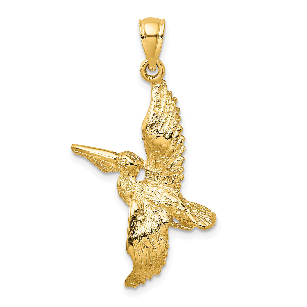 14K 3-D Pelican Flying Charm-K7741