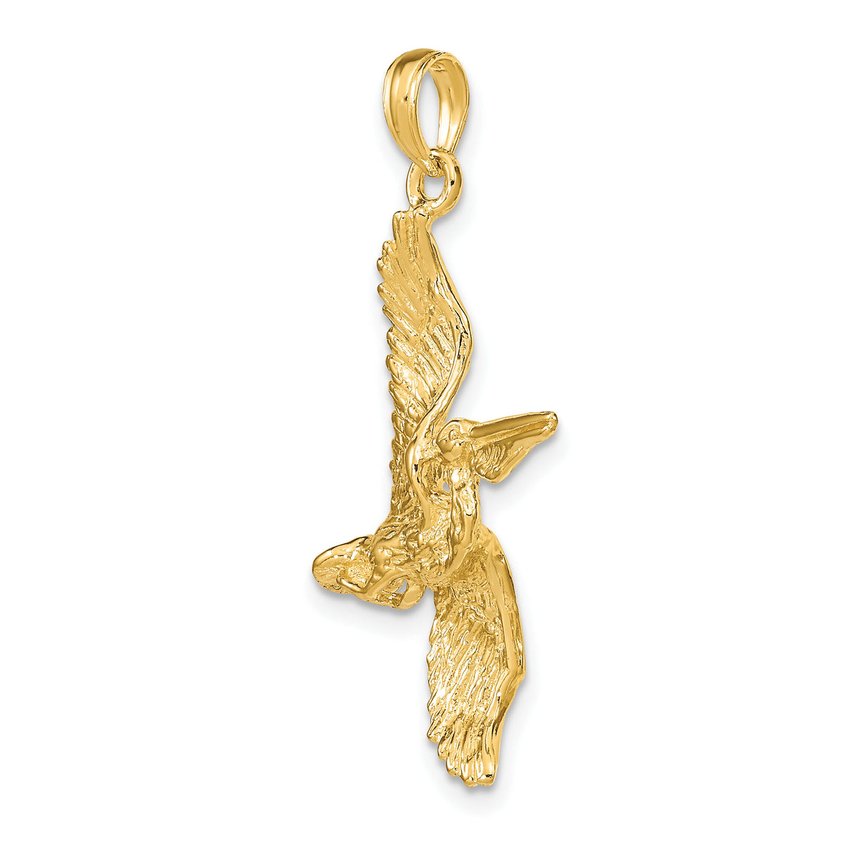 14K 3-D Pelican Flying Charm-K7741