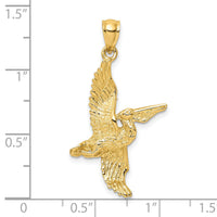 14K 3-D Pelican Flying Charm-K7741