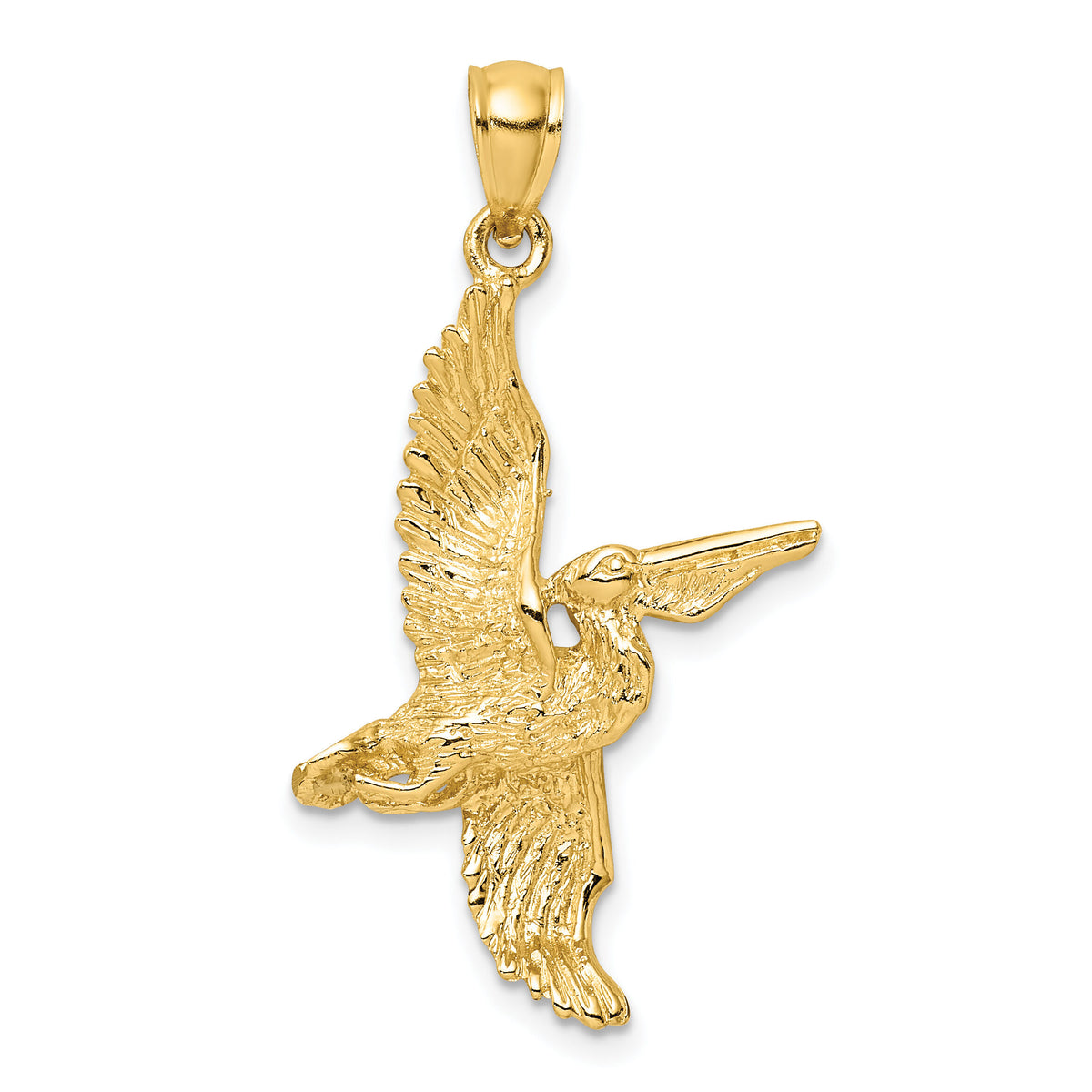 14K 3-D Pelican Flying Charm-K7741