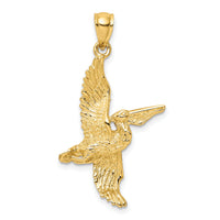 14K 3-D Pelican Flying Charm-K7741
