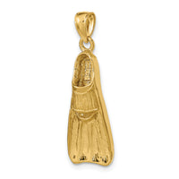 14K 3-D Scuba Flipper Charm-K7747