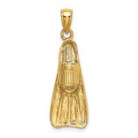 14K 3-D Scuba Flipper Charm-K7747