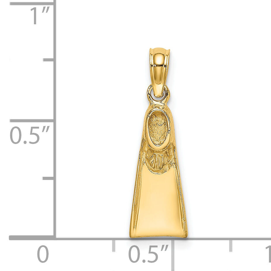 14K Scuba Flipper Charm-K7748