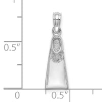 14K White Gold Scuba Flipper Charm-K7748W