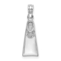 14K White Gold Scuba Flipper Charm-K7748W