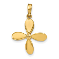 14K 3-D w/ 4 Blades Propeller Charm-K7749
