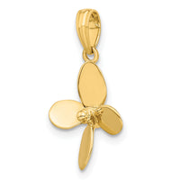 14K 3-D w/ 4 Blades Propeller Charm-K7750