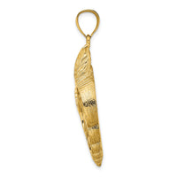 14K Cut-Out Conch Shell Skeleton Charm-K7756