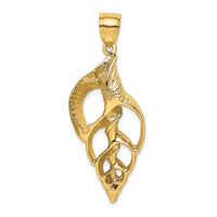14K Cut-Out Conch Shell Skeleton Charm-K7756