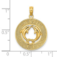 14K MYSTIC CT Dolphins Charm-K7760