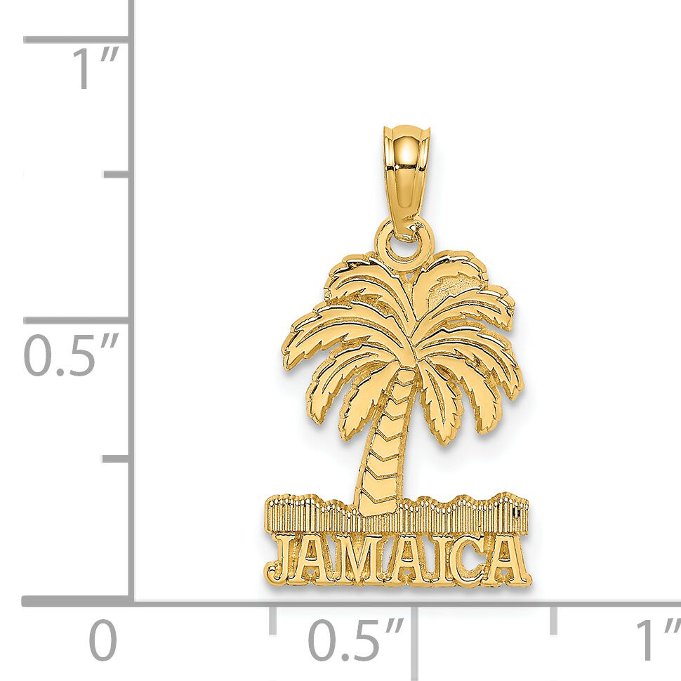 14K JAMAICA Under Palm Tree Charm-K7763