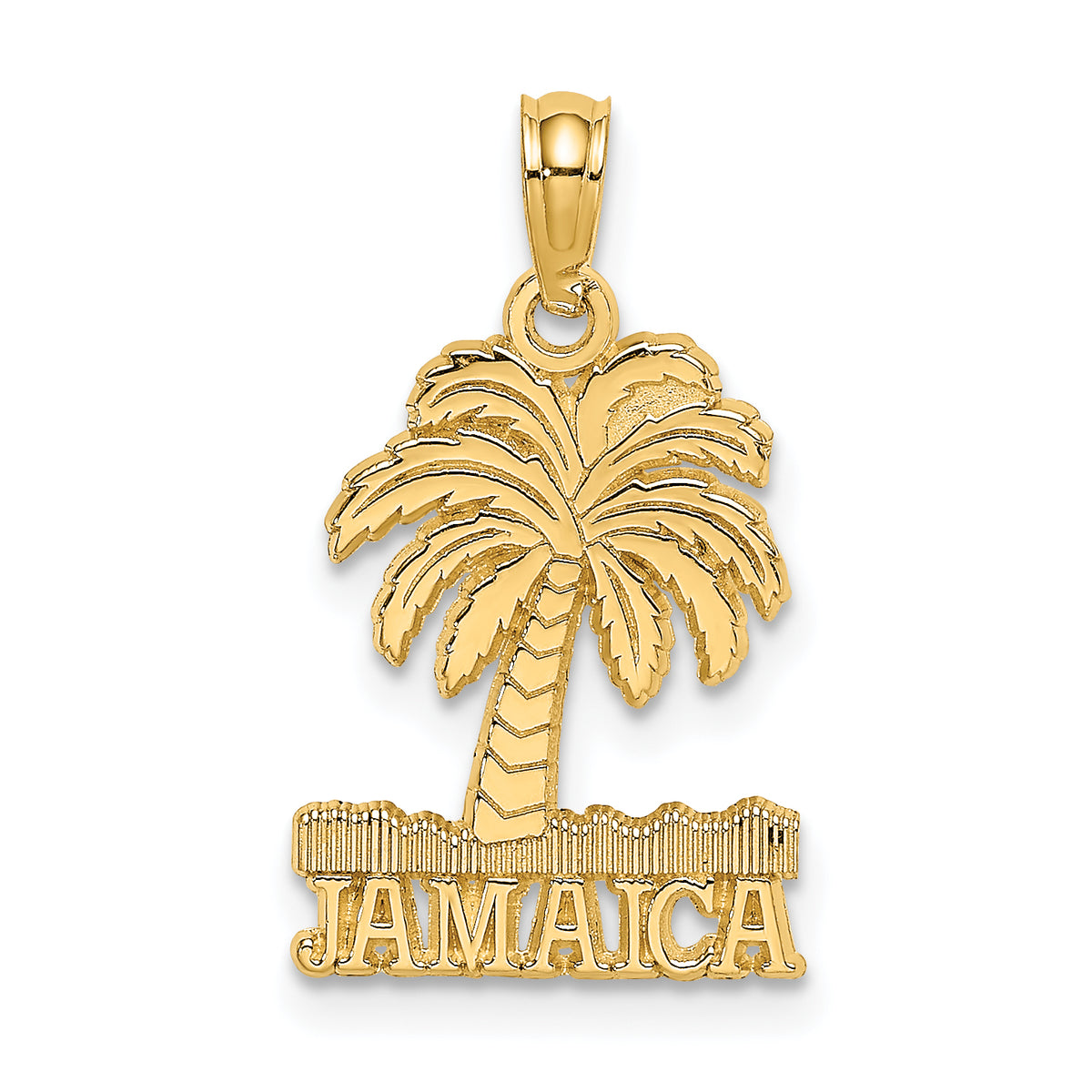 14K JAMAICA Under Palm Tree Charm-K7763