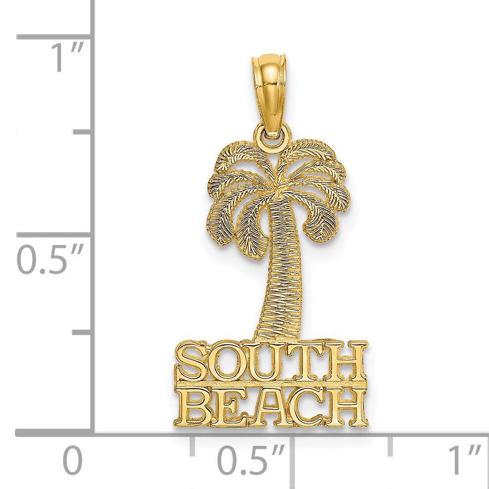 14K SOUTH BEACH Under Palm Tree Charm-K7766
