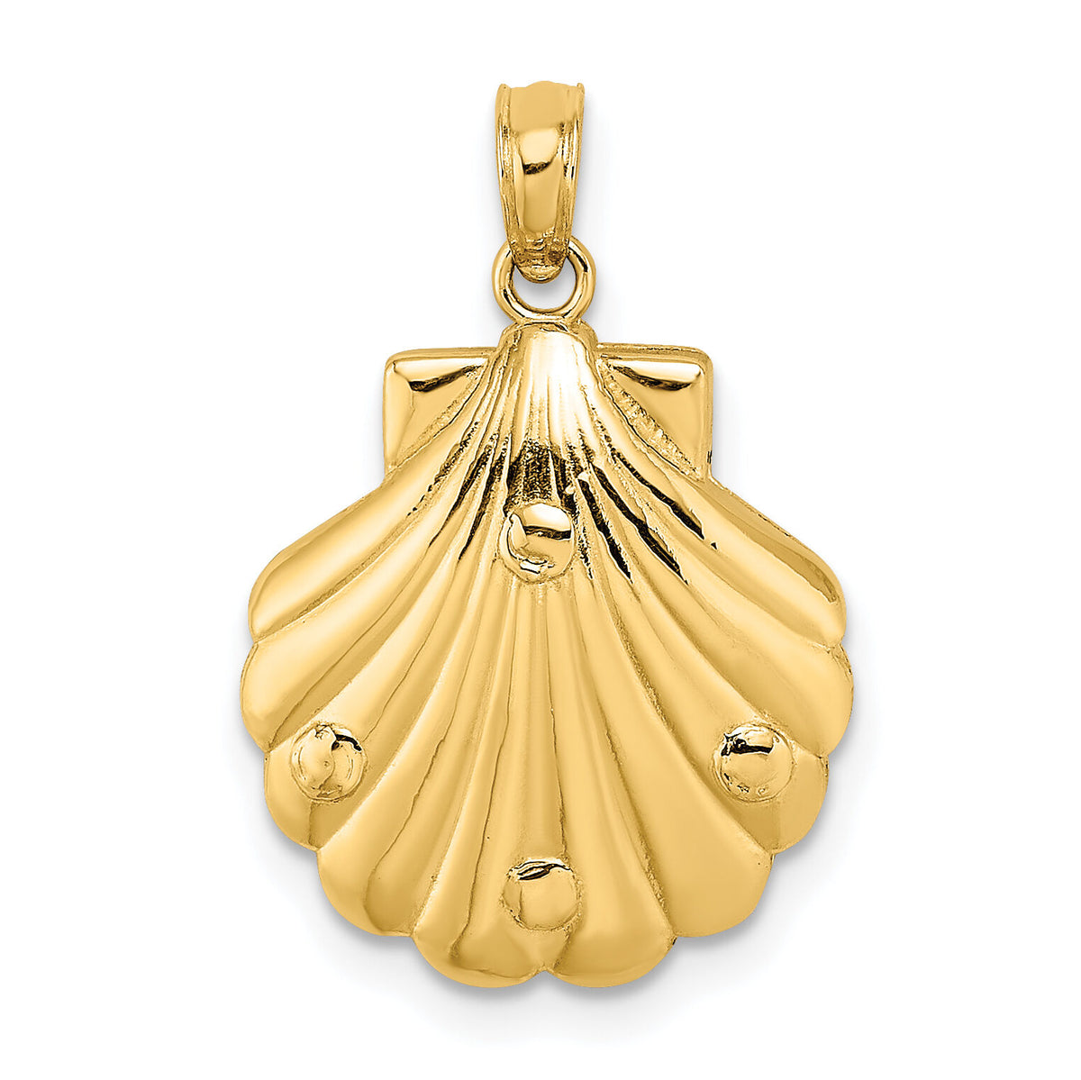 14K Reversible Dolphins and Waves in Shell Charm-K7769