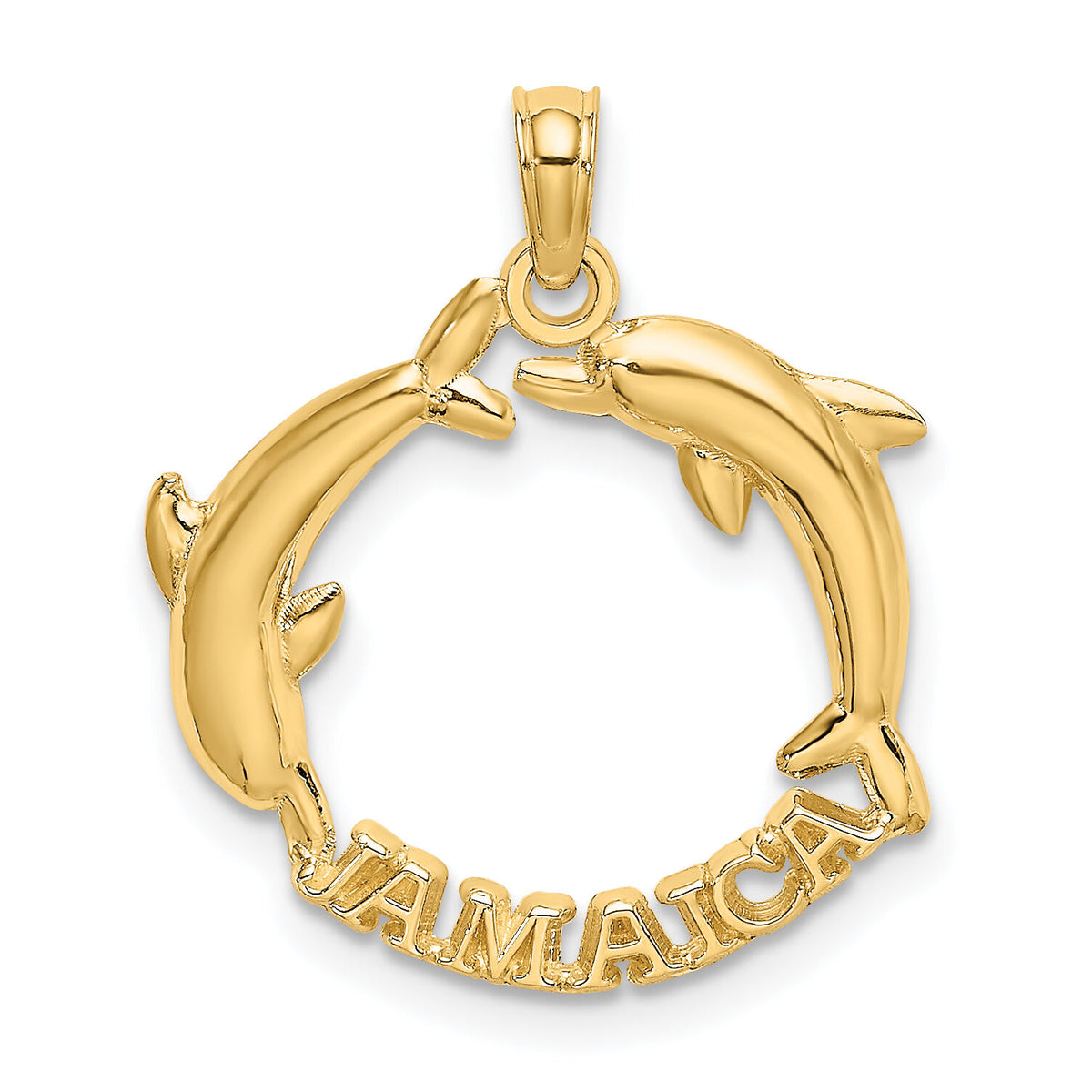 14K JAMAICA w/Dolphins Charm-K7770