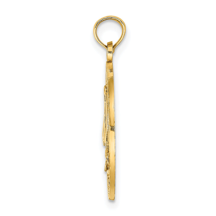 14K SANIBEL w/Sailboat Circle Charm-K7772