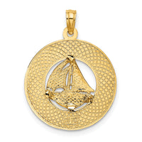 14K SANIBEL w/Sailboat Circle Charm-K7772