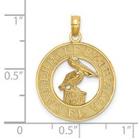 14K LAUDERDALE-BY-THE-SEA FL w/Pelican Charm-K7777