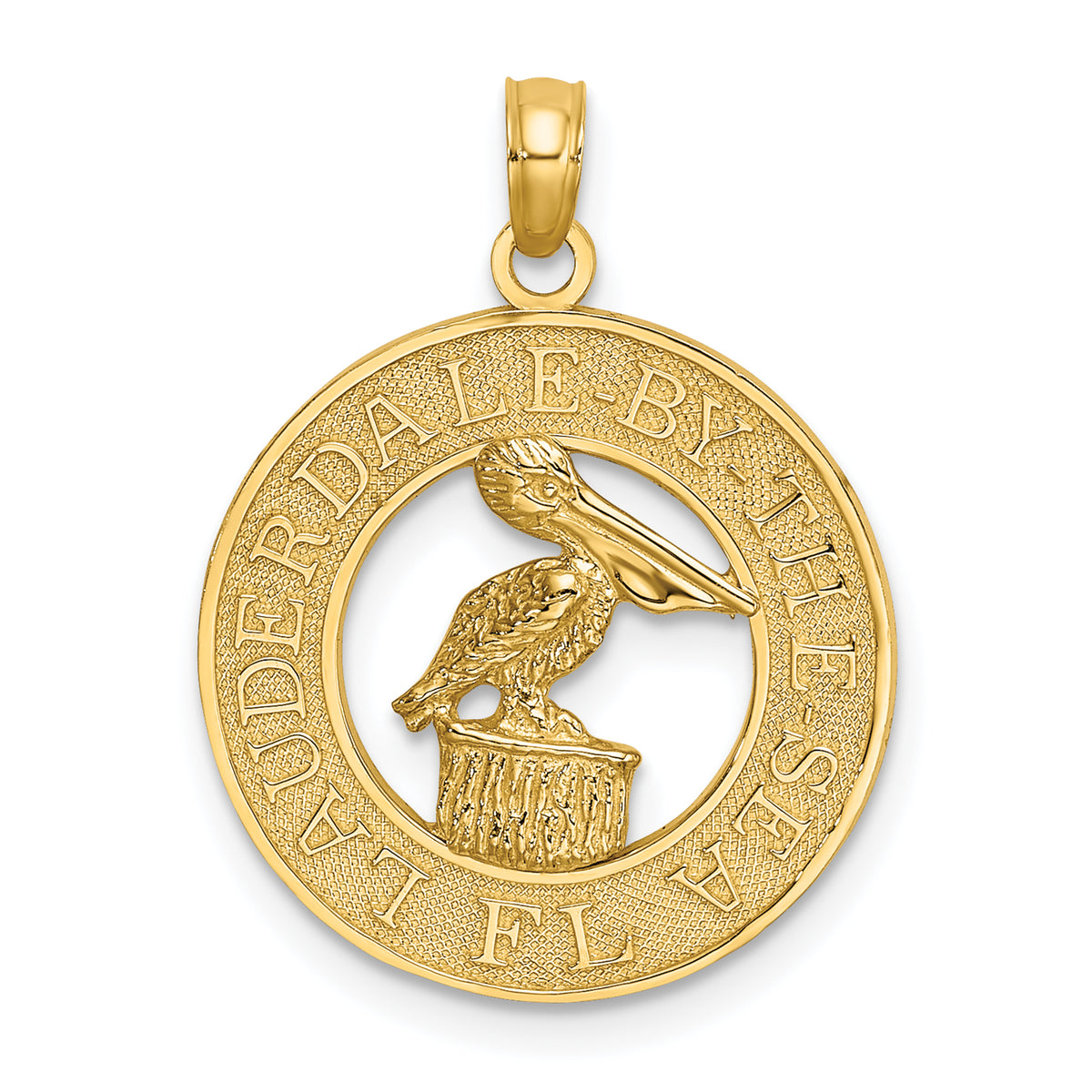 14K LAUDERDALE-BY-THE-SEA FL w/Pelican Charm-K7777