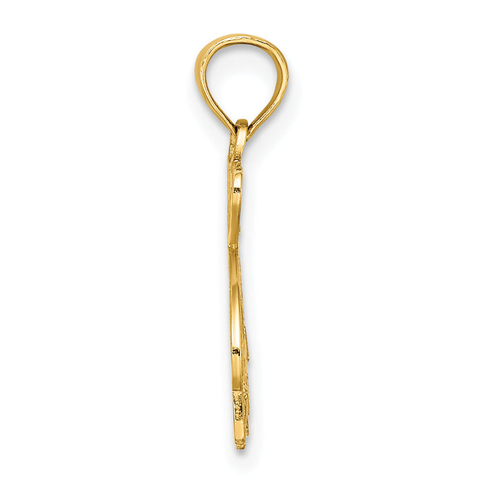 14K I HEART SIESTA KEY with Dolphin Charm-K7778