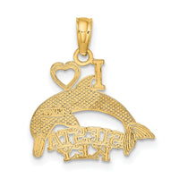 14K I HEART SIESTA KEY with Dolphin Charm-K7778