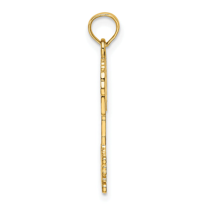 14K TURKS AND CAICOS Palm Tree Charm-K7780