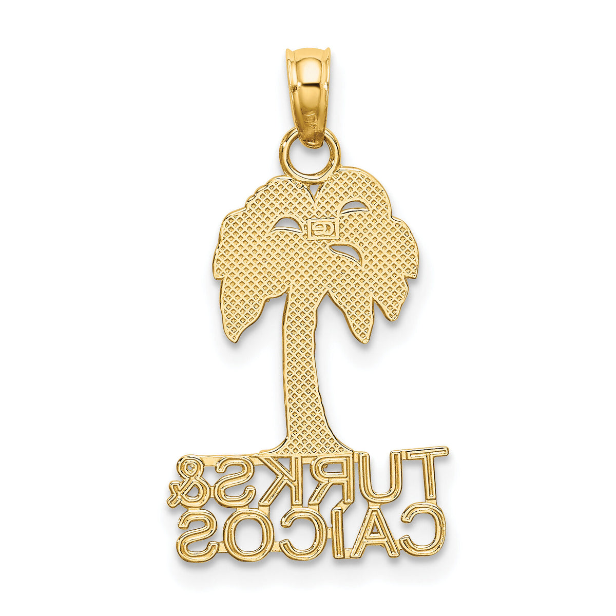 14K TURKS AND CAICOS Palm Tree Charm-K7780