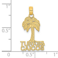 14K TURKS AND CAICOS Palm Tree Charm-K7780