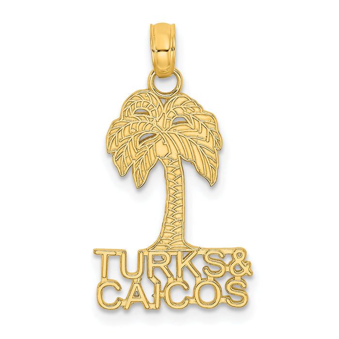 14K TURKS AND CAICOS Palm Tree Charm-K7780