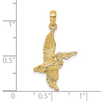 14K 3-D Pelican Flying Charm-K7784