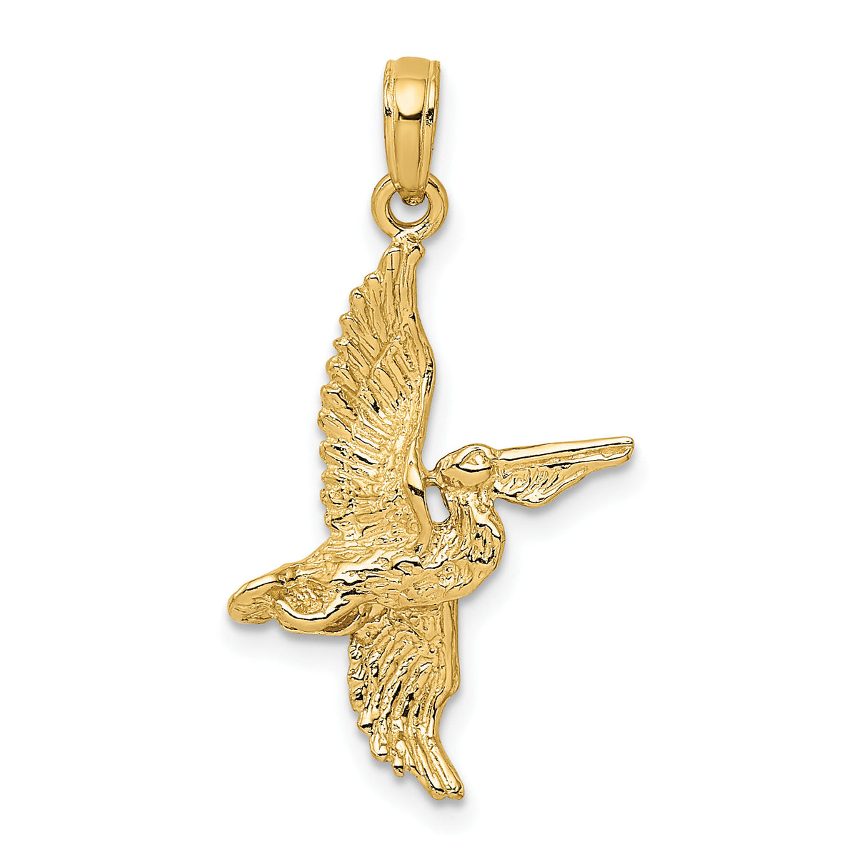 14K 3-D Pelican Flying Charm-K7784