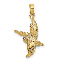 14K 3-D Pelican Flying Charm-K7785
