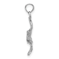 14K White Gold 3-D Pelican Flying Charm-K7785W