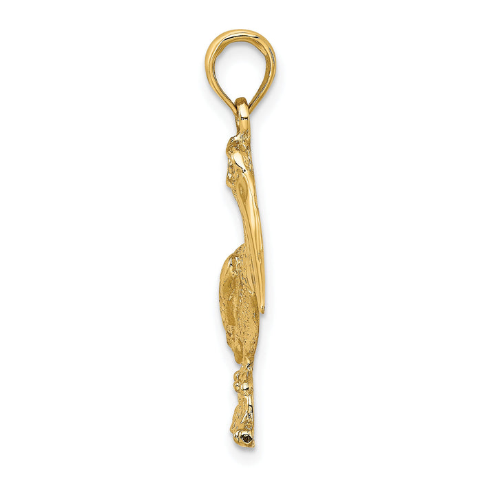 14K Standing Pelican Charm-K7786