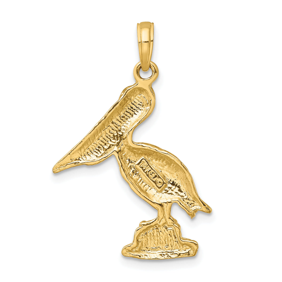 14K Standing Pelican Charm-K7786