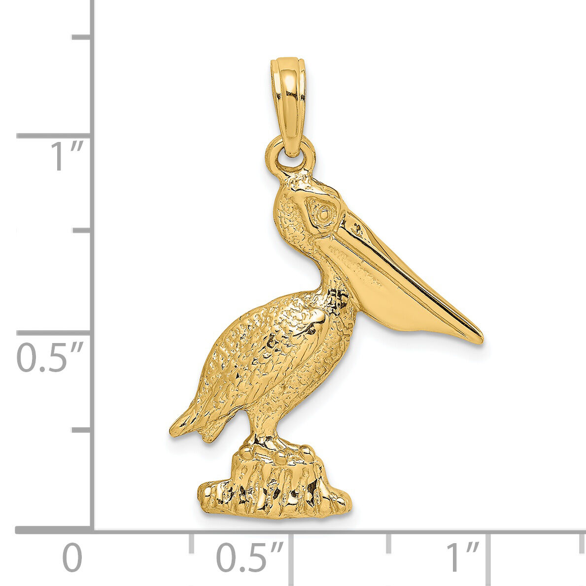 14K Standing Pelican Charm-K7786