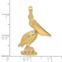 14K Standing Pelican Charm-K7786