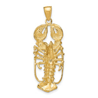 14K 3D Lobster Pendant-K7787