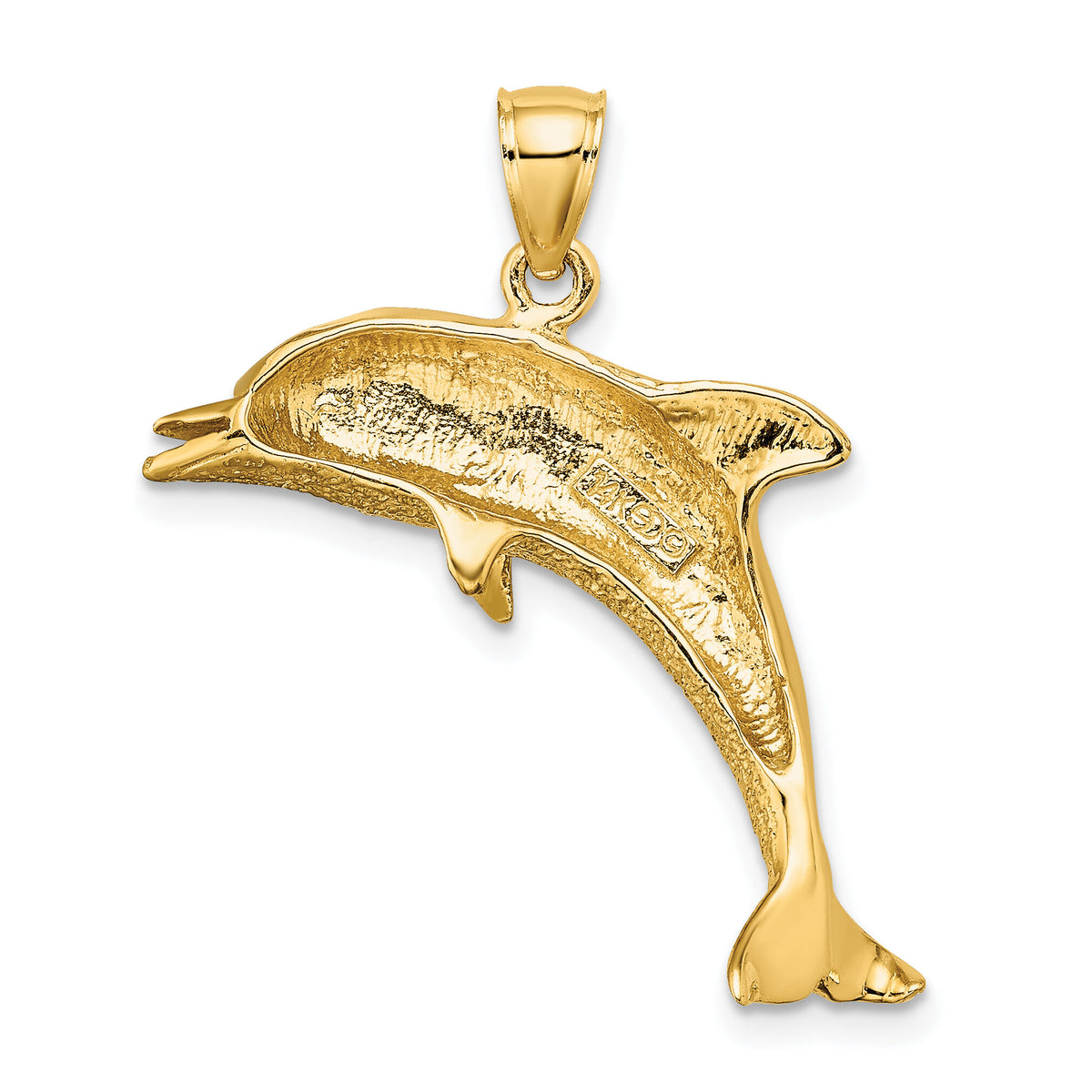 14K Polished Jumping Dolphin Charm-K7790