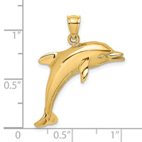 14K Polished Jumping Dolphin Charm-K7790
