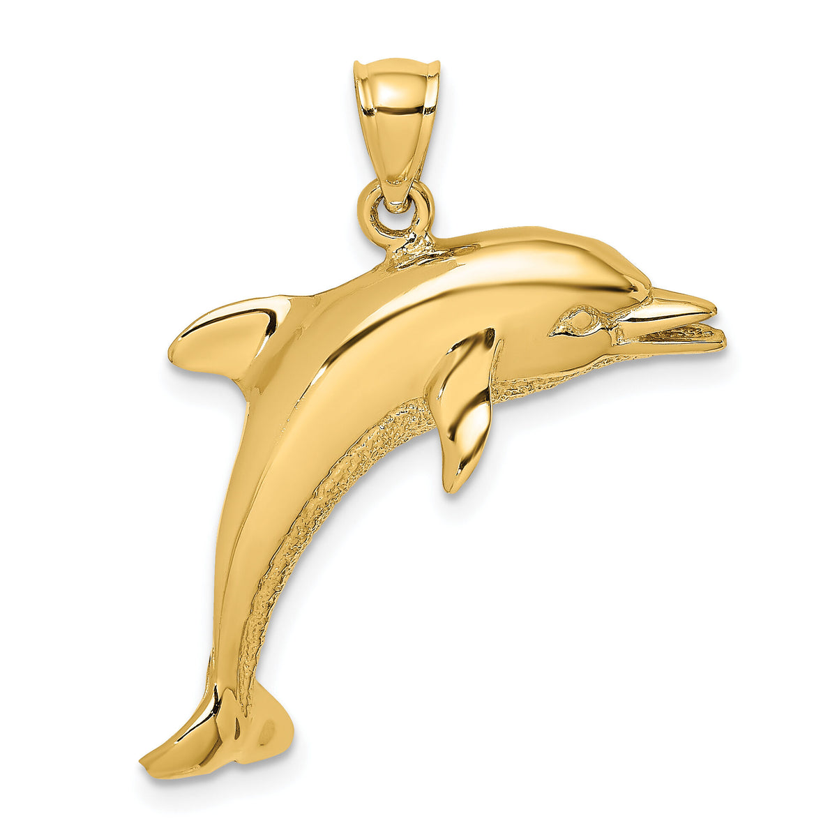 14K Polished Jumping Dolphin Charm-K7790