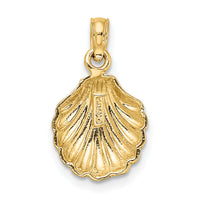 14K Polished Scallop Shell Charm-K7796